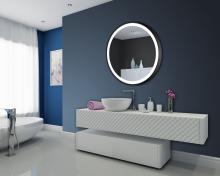  CHICR4040RGB-BLK - Chic Framed Round Mirror (Frontlit)