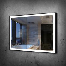  CHICX48353000-BLK - Chic Black Framed Rectangle Mirror (Frontlit)