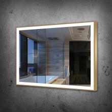  CHICX4835CCT-TS-GLD - Chic Gold Framed Rectangle Mirror (Frontlit)