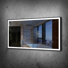  CHICX6032CCT-TS-BLK - Chic Black Framed Rectangle Mirror (Frontlit)