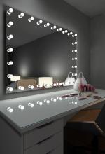 Paris Mirrors HPRIN60453000-WHT - Hollywood Princess Mirror (LED Bulbs)