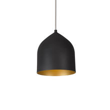  PD9108-BK/GD - Helena 8-in Black/Gold LED Pendant