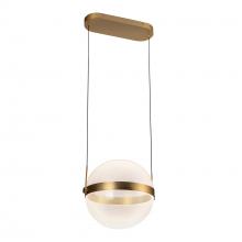  PD75912-BG/LG-3CCT-UNV - Pisces 12-in Brushed Gold/Light Guide LED Pendant