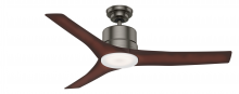 Casablanca Fan Company 50450 - Casablanca 52 inch Piston Brushed Slate Damp Rated Ceiling Fan with LED LT Kit and Handheld Remote