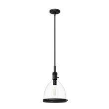  48052 - Hunter Van Nuys Matte Black with Clear Glass 1 Light Pendant Ceiling Light Fixture