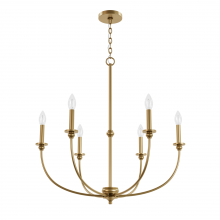 Hunter 48066 - Hunter Southcrest Luxe Gold 6 Light Chandelier Ceiling Light Fixture