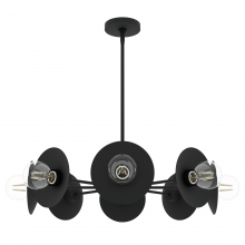  13089 - Hunter Fernando Matte Black 8 Light Chandelier Ceiling Light Fixture