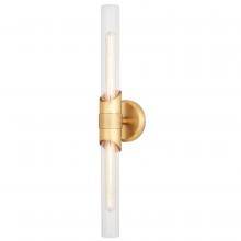  W0464 - Webster 24.5-in. 2 Light Wall Light Natural Brass