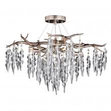  C0222 - Rainier 24-in Semi Flush Ceiling Light Silver Mist