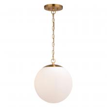  P0414 - Linden 12-in. 1 Light Globe Pendant Muted Brass