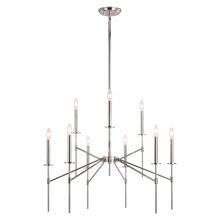  H0260 - Kedzie 9 Light Chandelier Polished Nickel