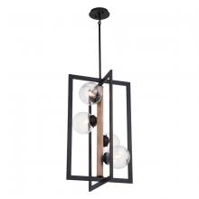  P0339 - Bridgeview 16-in. 4 Light Pendant Oil Rubbed Bronze and Light Walnut