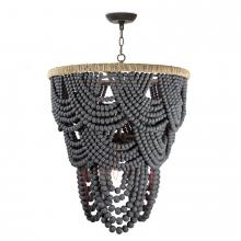  16-1179GRY - Regina Andrew Lorelei Wood Bead Chandelier