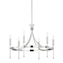  4327-PN - 6 LIGHT CHANDELIER