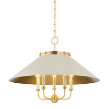  MDS1403-AGB/OW - 5 LIGHT CHANDELIER