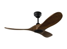 Visual Comfort & Co. Fan Collection 3MAVSM44MBK - Maverick Smart 44 Ceiling Fan in Midnight Black with Dark Walnut Blades