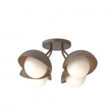 Hubbardton Forge 121375-SKT-05-05-GG0711 - Brooklyn 4-Light Single Shade Semi-Flush