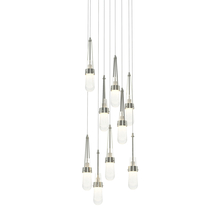 Hubbardton Forge 131100-SKT-LONG-85-YG0434 - Link 9-Light Blown Glass Pendant