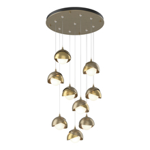 Hubbardton Forge 131105-SKT-STND-84-86-GG0711 - Brooklyn 9-Light Double Shade Pendant