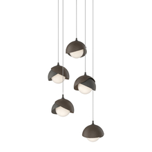 Hubbardton Forge 131125-SKT-LONG-20-05-GG0711 - Brooklyn 5-Light Double Shade Pendant