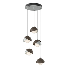 Hubbardton Forge 131125-SKT-STND-82-05-GG0711 - Brooklyn 5-Light Double Shade Pendant