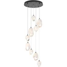 Hubbardton Forge 131142-SKT-STND-10-BP0756 - Chrysalis 9-Light Mixed Crystal Pendant