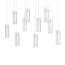  131204-SKT-LONG-82-GG0065 - Exos Glass 10-Light Pendant