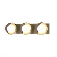 Hubbardton Forge 201378-SKT-86-10-GG0711 - Brooklyn 3-Light Straight Double Shade Bath Sconce