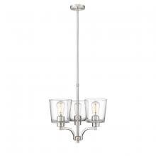  497003-BN - Evalon 3-Light Chandelier Ceiling Light Brushed Nickel