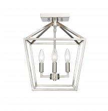  3334-SN - 4-Light Semi-Flush Ceiling Mount Satin Nickel