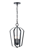  9823-MB - Ivey Lake 3-Light Pendant light Matte Black