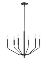  8166-MB - Laurell 6-Light Chandelier Ceiling Light Matte Black