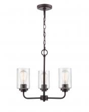  9603-RBZ - Moven 3-Light Chandelier Ceiling Light Rubbed Bronze