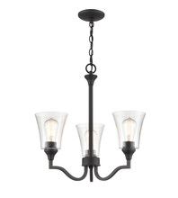  2113-MB - Caily 3-Light Chandelier Ceiling Light Matte Black