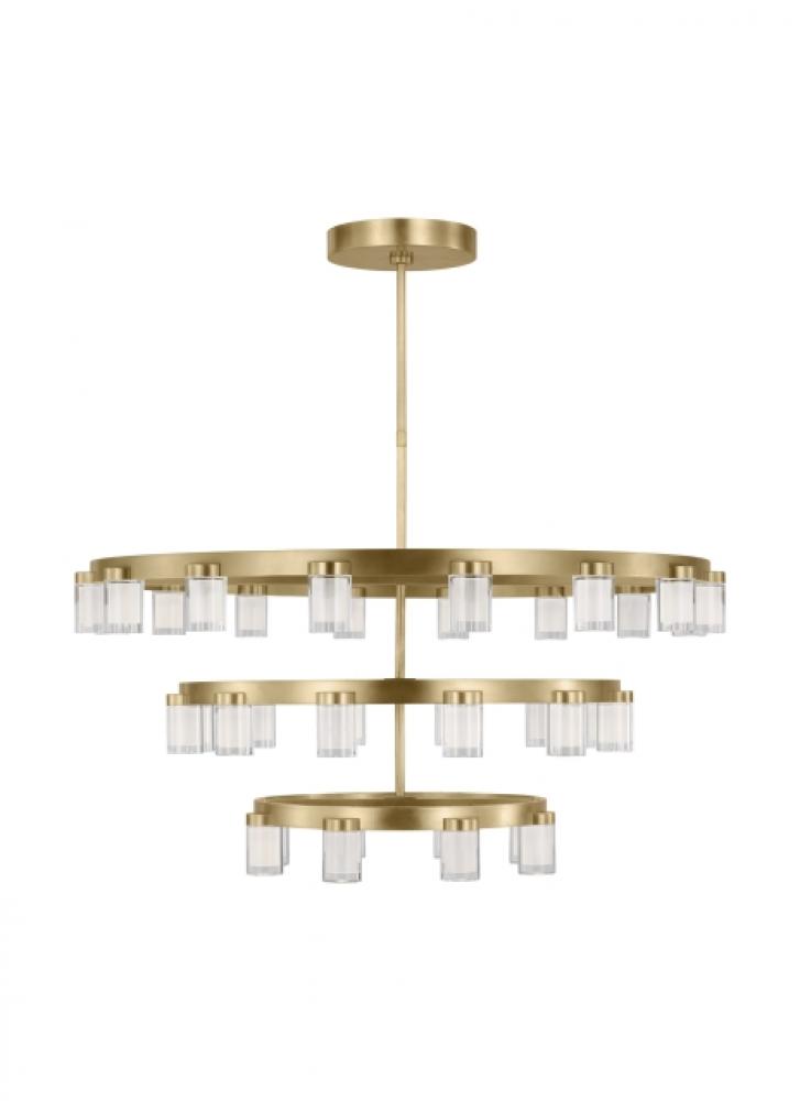 The Esfera Three Tier X-Large 36-Light Damp Rated Integrated Dimmable LED Ceiling Chandelier