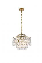  1102D16BR - Mila 16 Inch Pendant in Brass