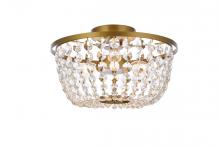  1109F13BR - Cora 13 Inch Flush Mount in Brass