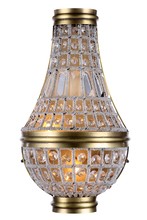  1209W9FG/RC - Stella 2 light French Gold Wall Sconce Clear Royal Cut Crystal