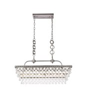  1219G32AS - Nordic 32 Inch Rectangle Pendant in Antique Silver