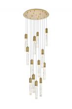  2089G30SG - Aurora 30 inch Chandelier in Satin Gold