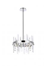  2200D16C - Serena 16 Inch Crystal Round Pendant in Chrome