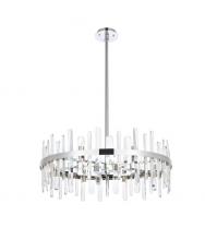  2200D32C - Serena 32 Inch Crystal Round Chandelier in Chrome