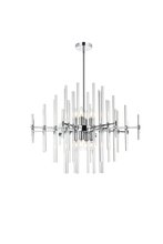  2502D31C - Sienna 31 Inch Crystal Rod Pendant in Chrome