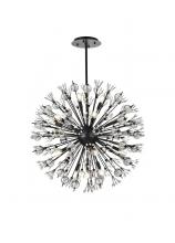  2550D32BK - Vera 32 inch crystal starburst round pendant in black