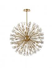  2550D38SG - Vera 38 inch crystal starburst round pendant in gold