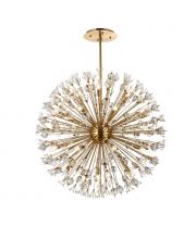  2550D44SG - Vera 44 inch crystal starburst round pendant in gold