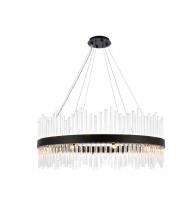  3000D36BK - Dallas 36 Inch Round Crystal Pendant in Black