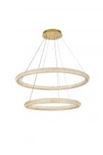  3800G42SG - Bowen 42 inch LED chandelier in Satin Gold