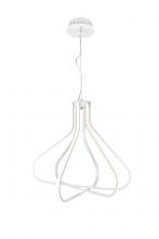  5105D26WH - Dahlia 3 Light in White Pendant