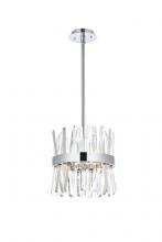  6200D12C - Serephina 12 Inch Crystal Round Pendant Light in Chrome